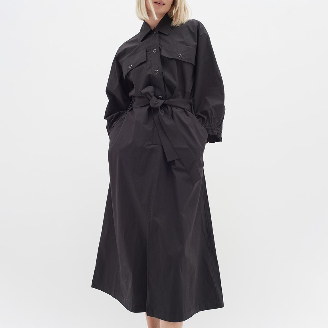 Black Panjabi Cotton Dress main product photo