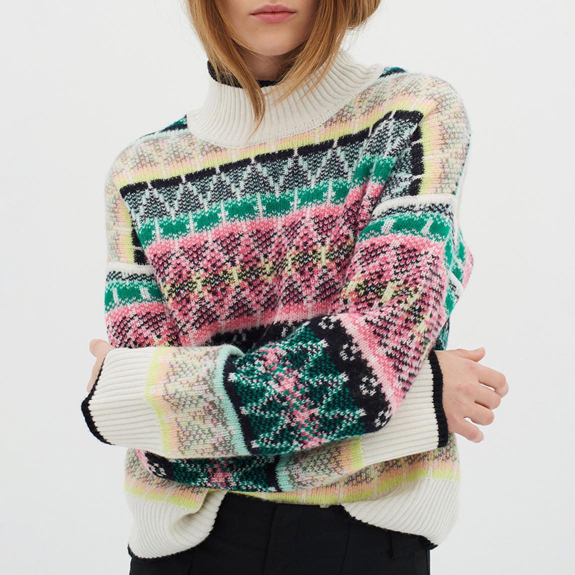 Pink and Cream Wool Blend Jumper main product photo