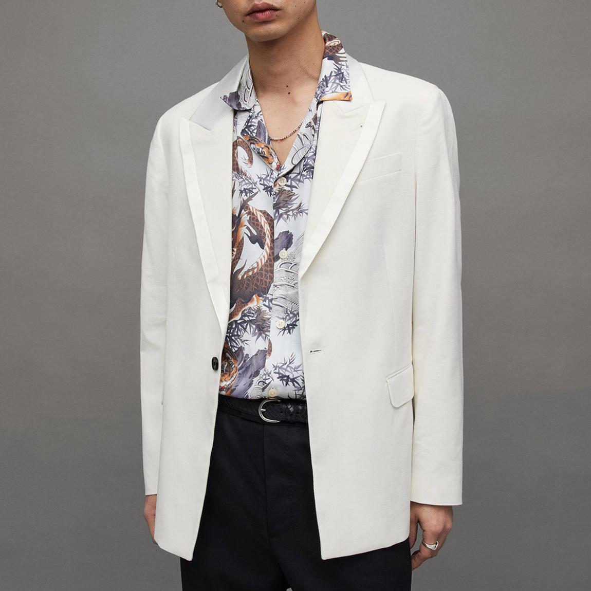 White Canis Single Breasted Wool Blend Blazer main product photo