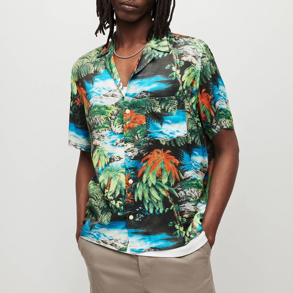 Multi Bois Printed Linen Blend Shirt main product photo