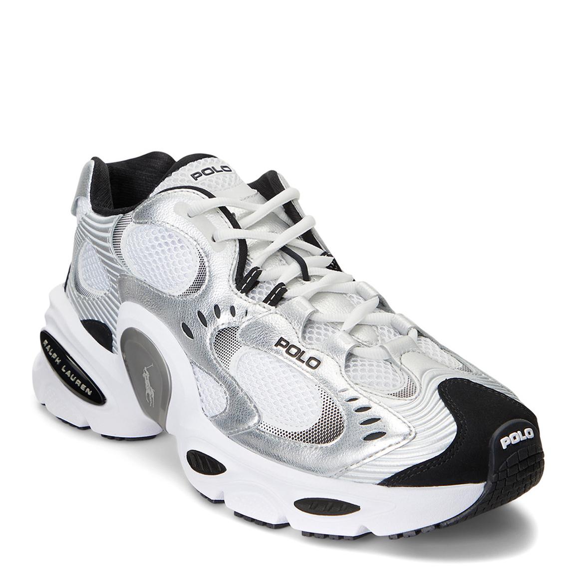 Silver/Black Leather Trainers main product photo