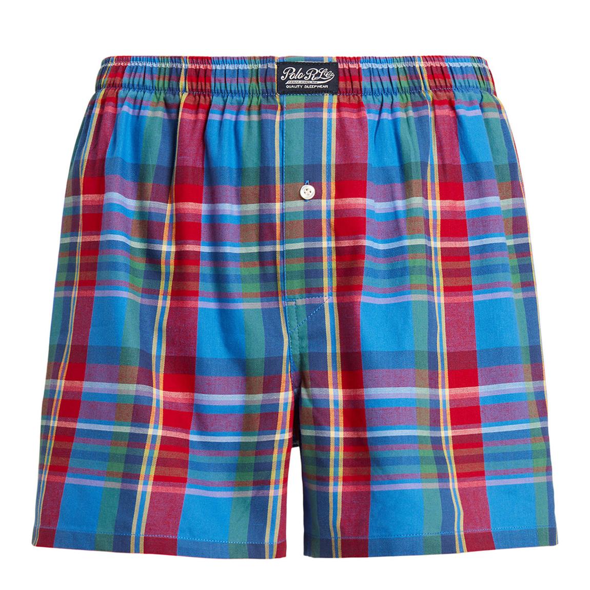 Red Multi Plaid Cotton Boxers main product photo