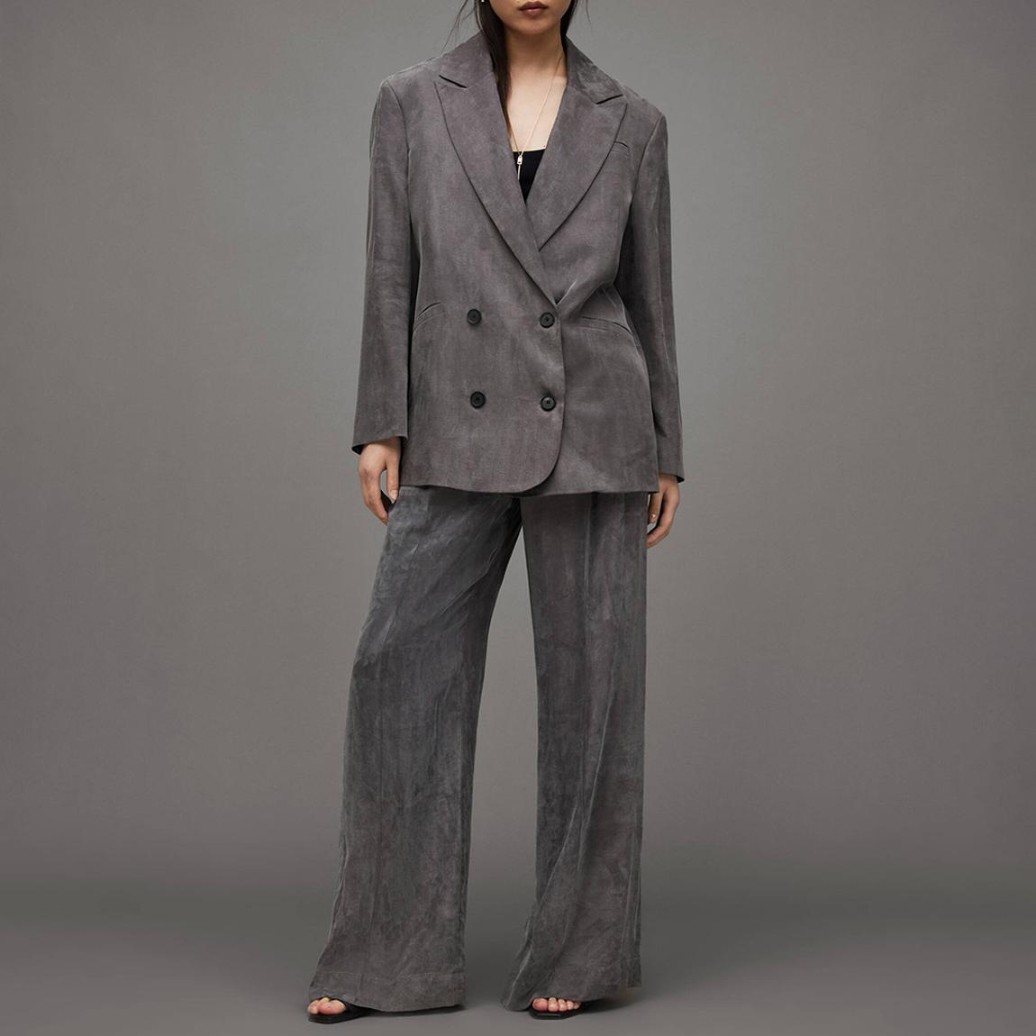 All Saints Grey Elle Tailored Blazer - BrandAlley