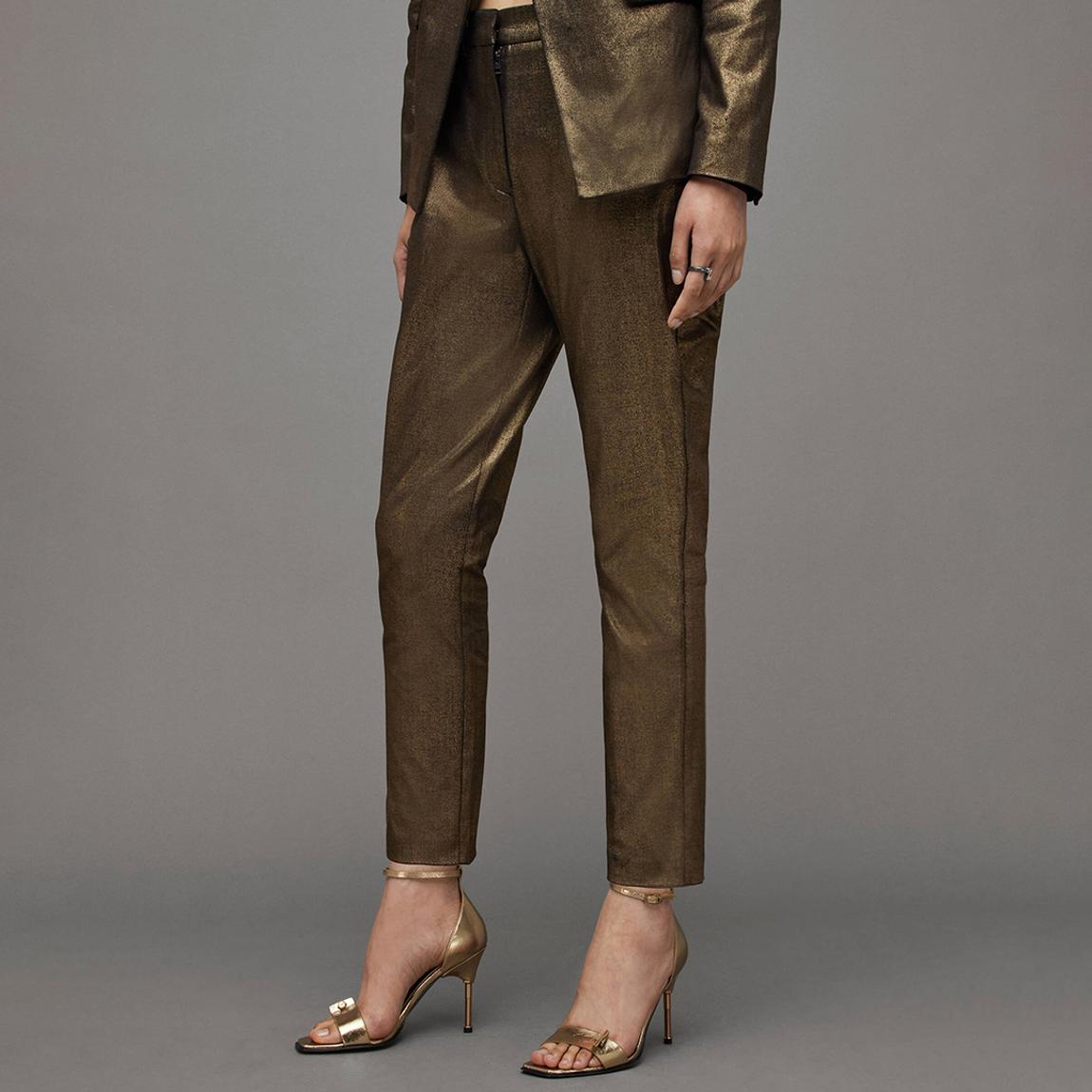 Gold Micah Tailored Trousers main product photo