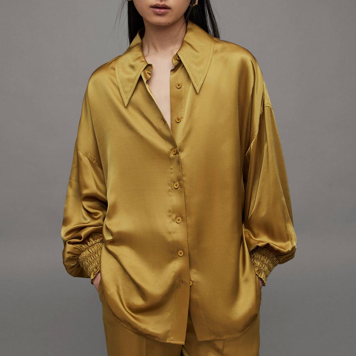 Mustard Charli Silk Blend Shirt main product photo