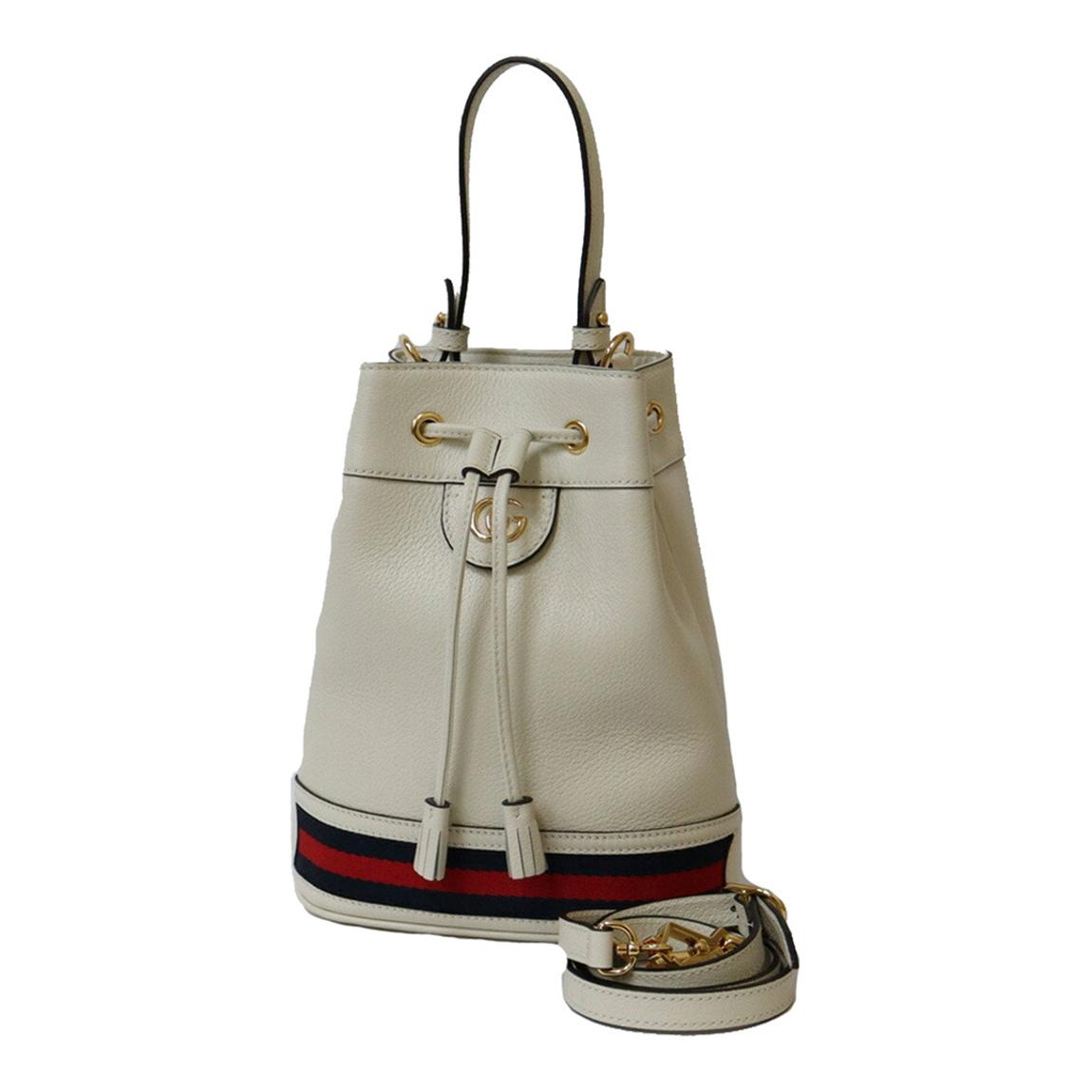 White Gucci Ophidia Bucket Bag main product photo