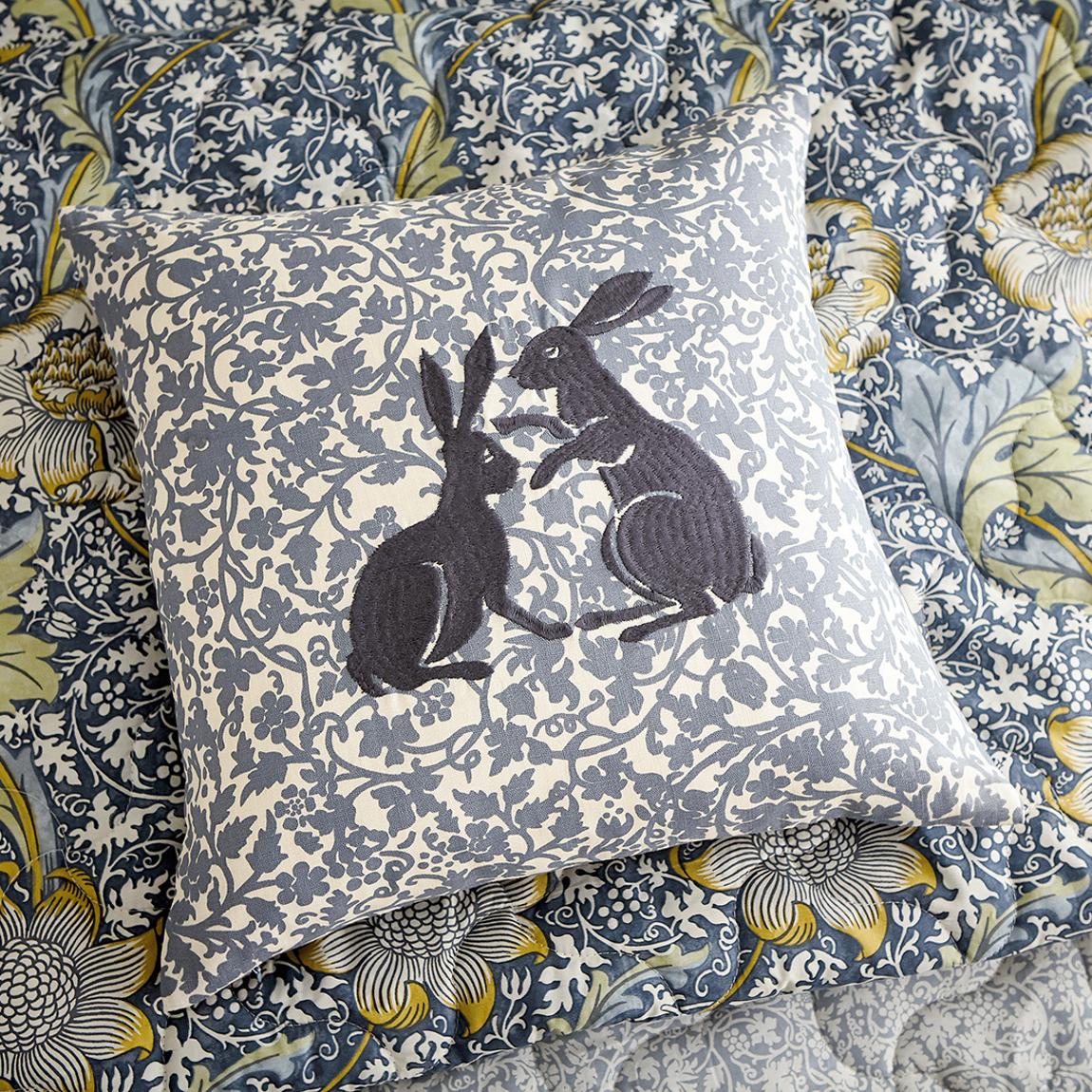 Kennet Cushion, Indigo & Gold main product photo