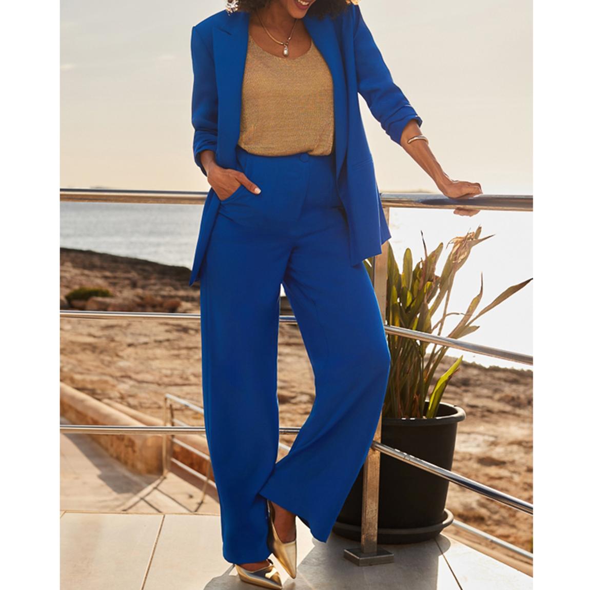 Blue Wide Leg Trousers main product photo