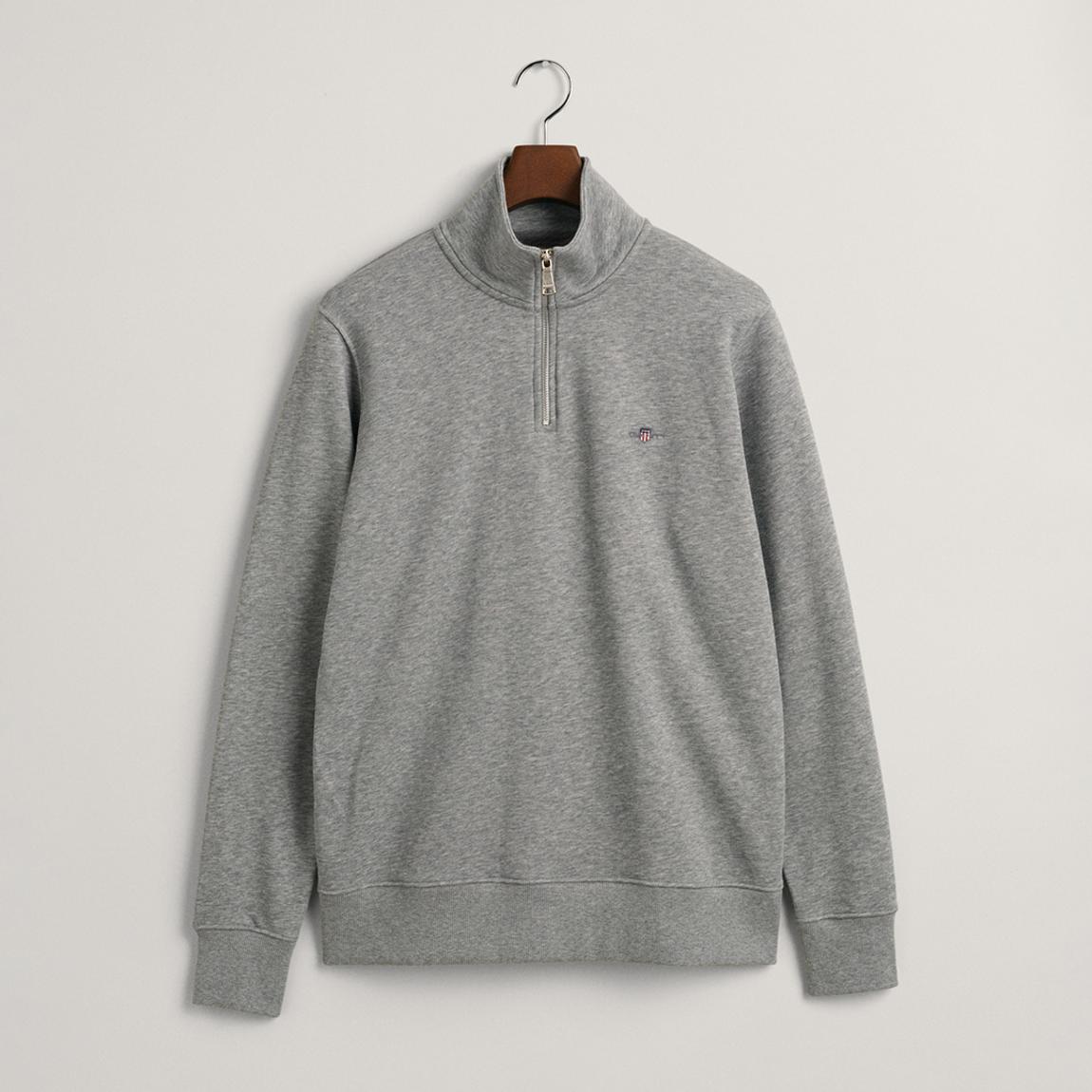 Grey Embroidered Archive Shield Half Zip Sweatshirt main product photo