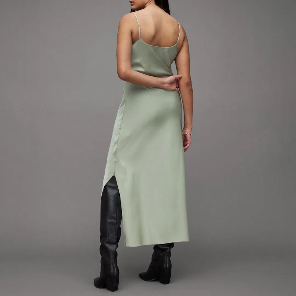 all saints hadley dress green Allsaints Hadley Midi Dress In Pistachio Green