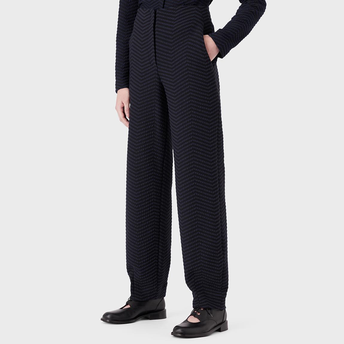 Navy Straight Leg Cotton Blend Trousers main product photo