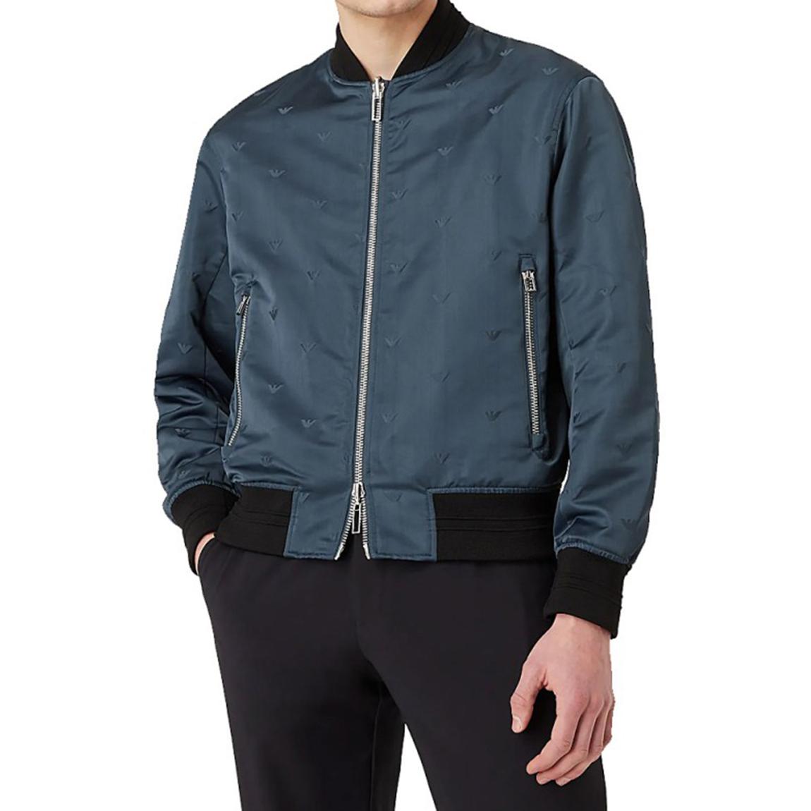 Blue Zip Bomber Jacket main product photo