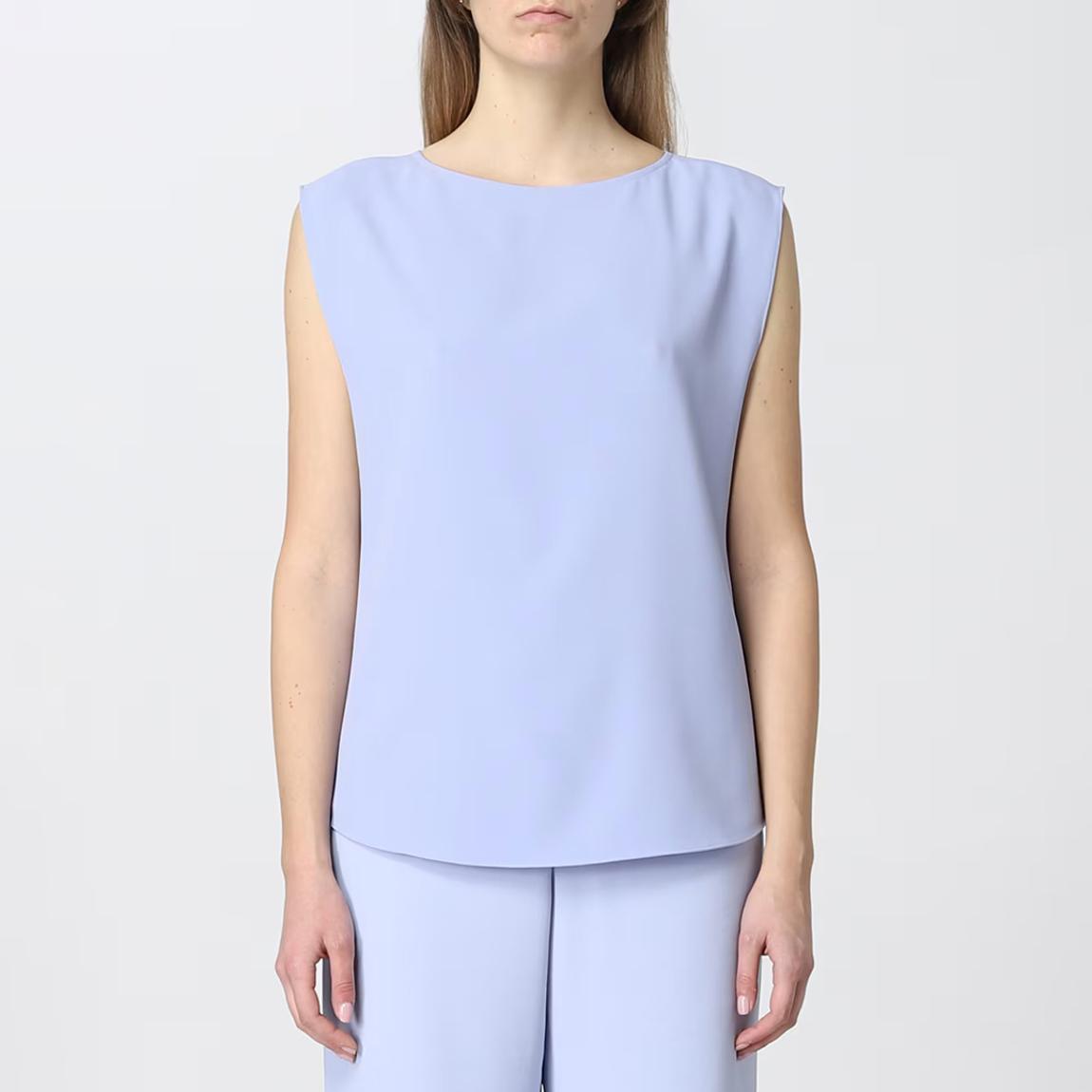 Blue Sleeveless Loose Blouse main product photo