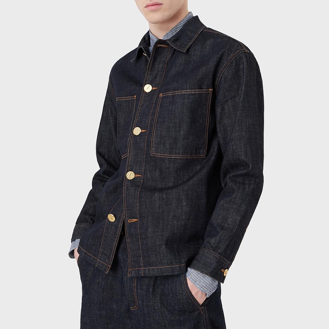 Dark Blue Denim Overshirt main product photo