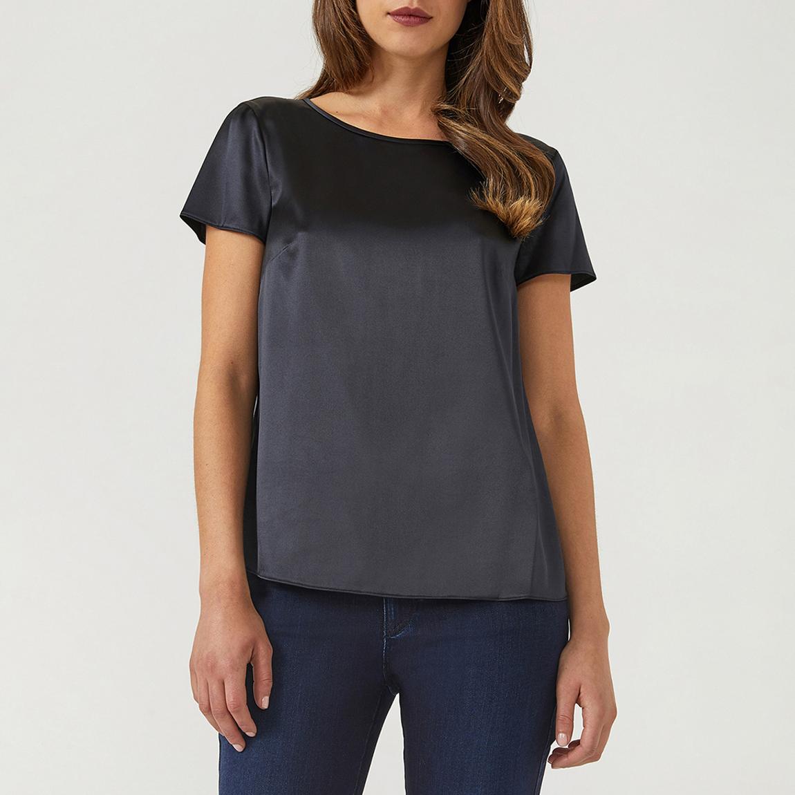 Black Silk Blend Blouse main product photo