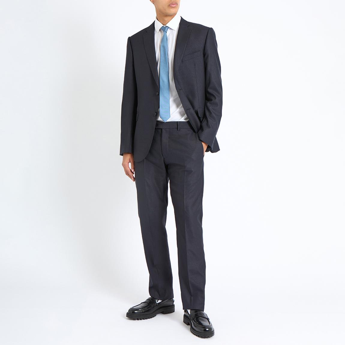 Navy 2 Piece Wool Silk Suit main product photo
