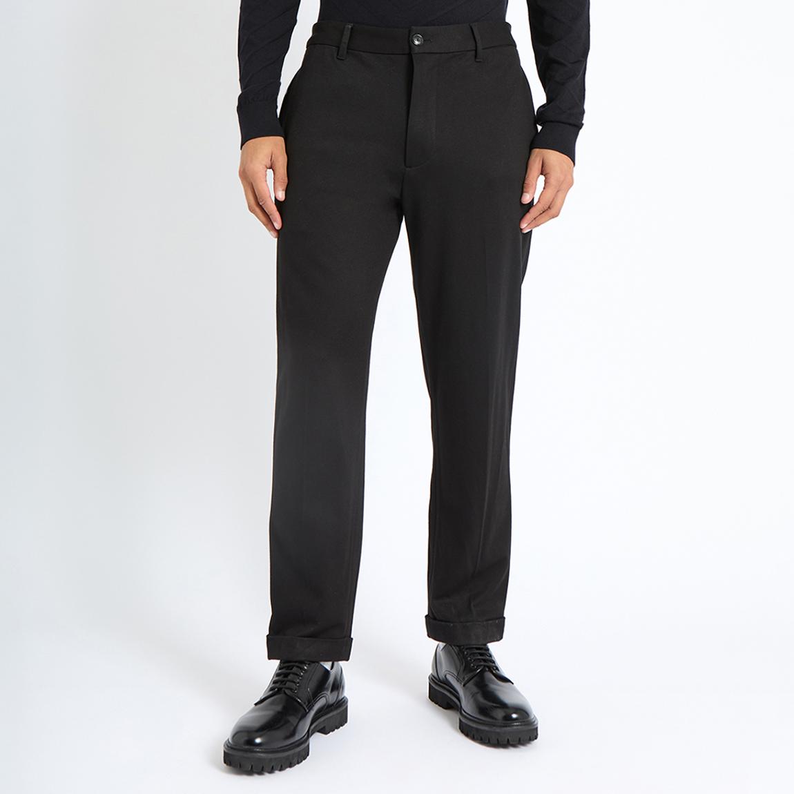 Black Straight Cotton Trousers main product photo