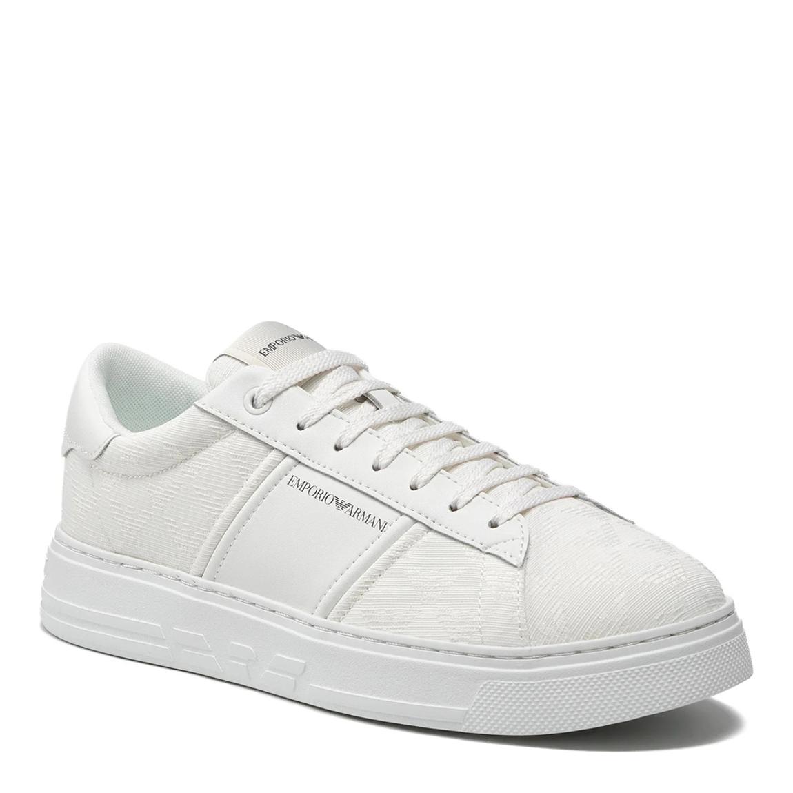 White Lace Cotton Blend Trainers main product photo