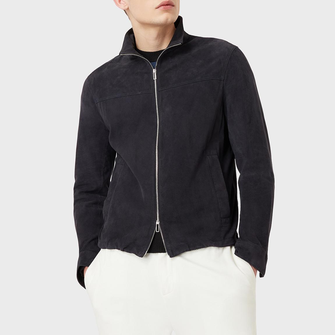 Black Zip Leather Jacket main product photo