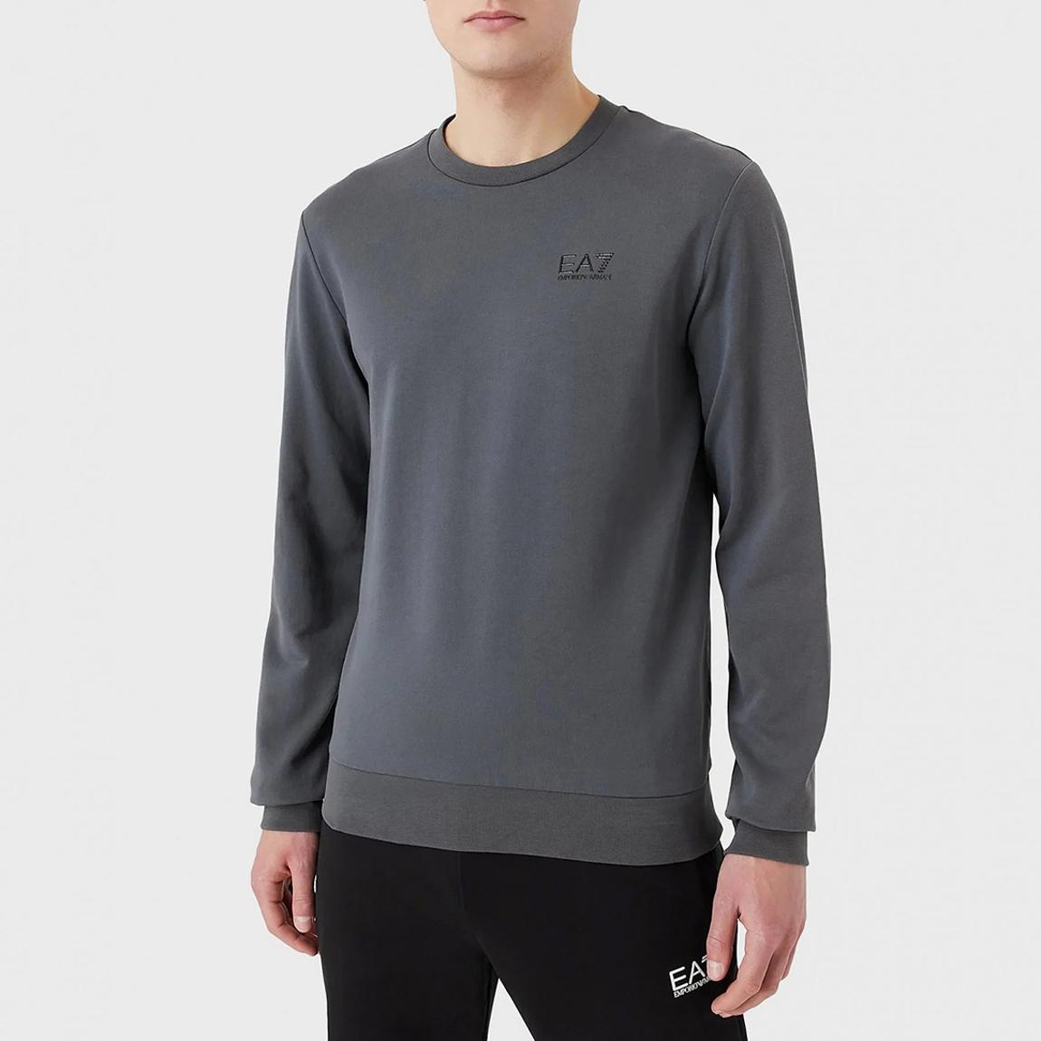 Grey Crew Neck Cotton Sweatshirt main product photo