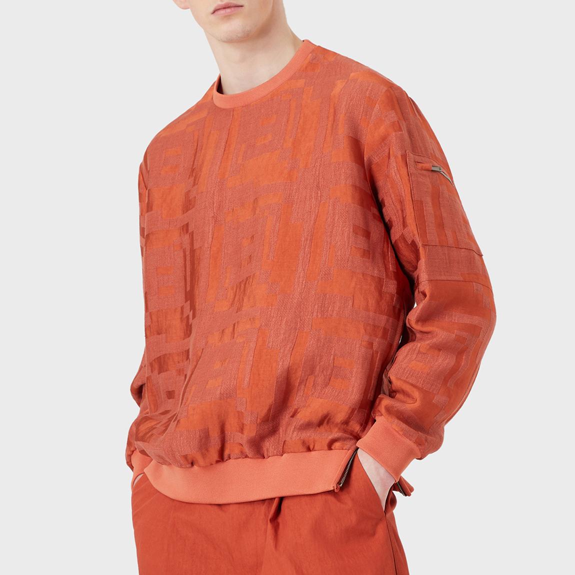 Orange Crew Neck Sweatshirt main product photo