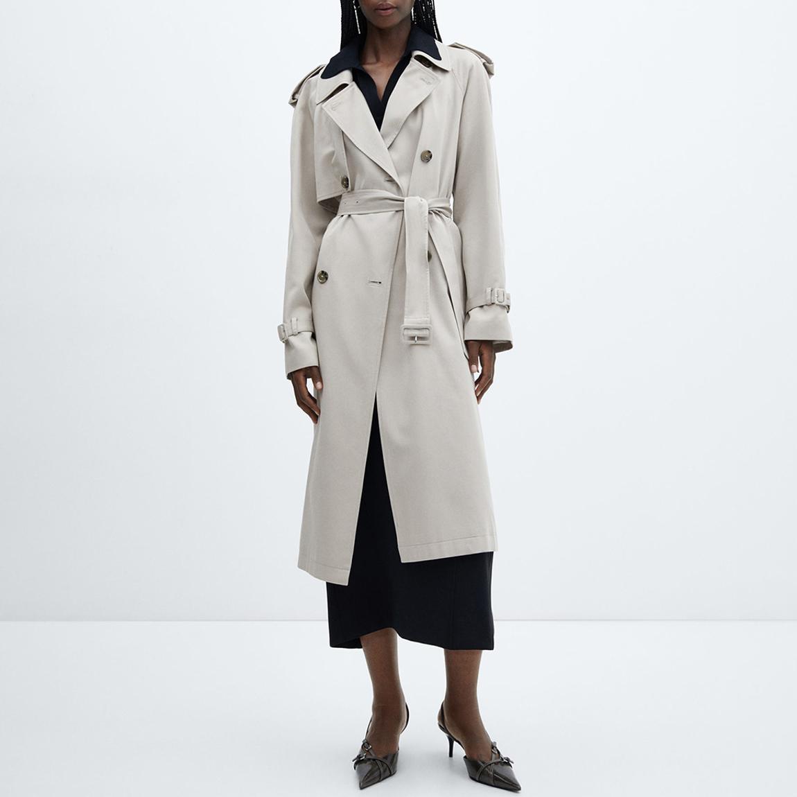 Grey Belt Trench Coat main product photo