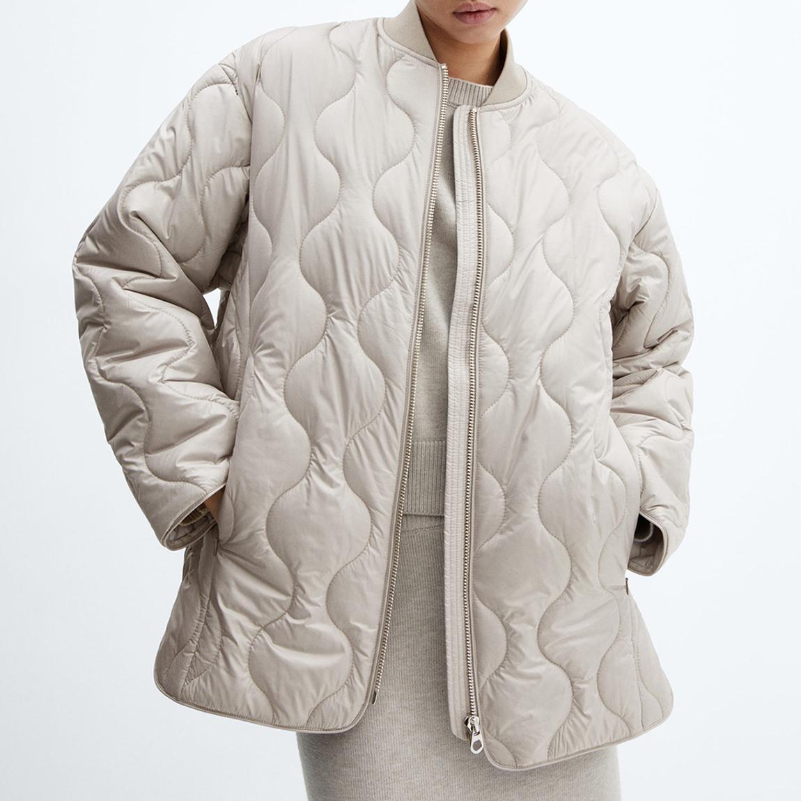 Grey Oversized Waterproof Jacket main product photo