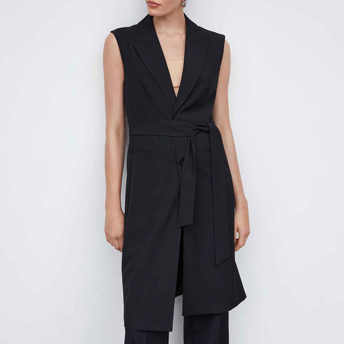 Black Bow Long Gilet main product photo