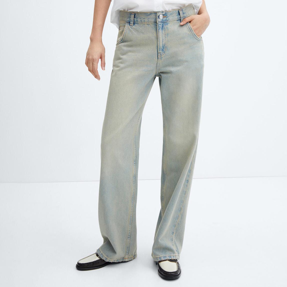Blue Low Waist Wide Leg Jeans main product photo