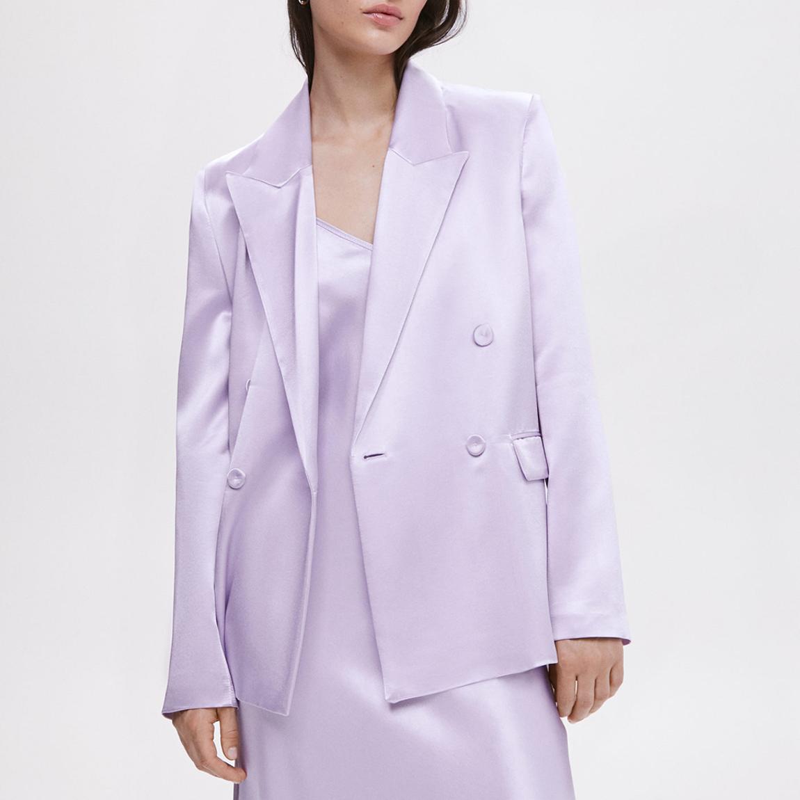 Purple Satin-Finish Suit Jacket main product photo