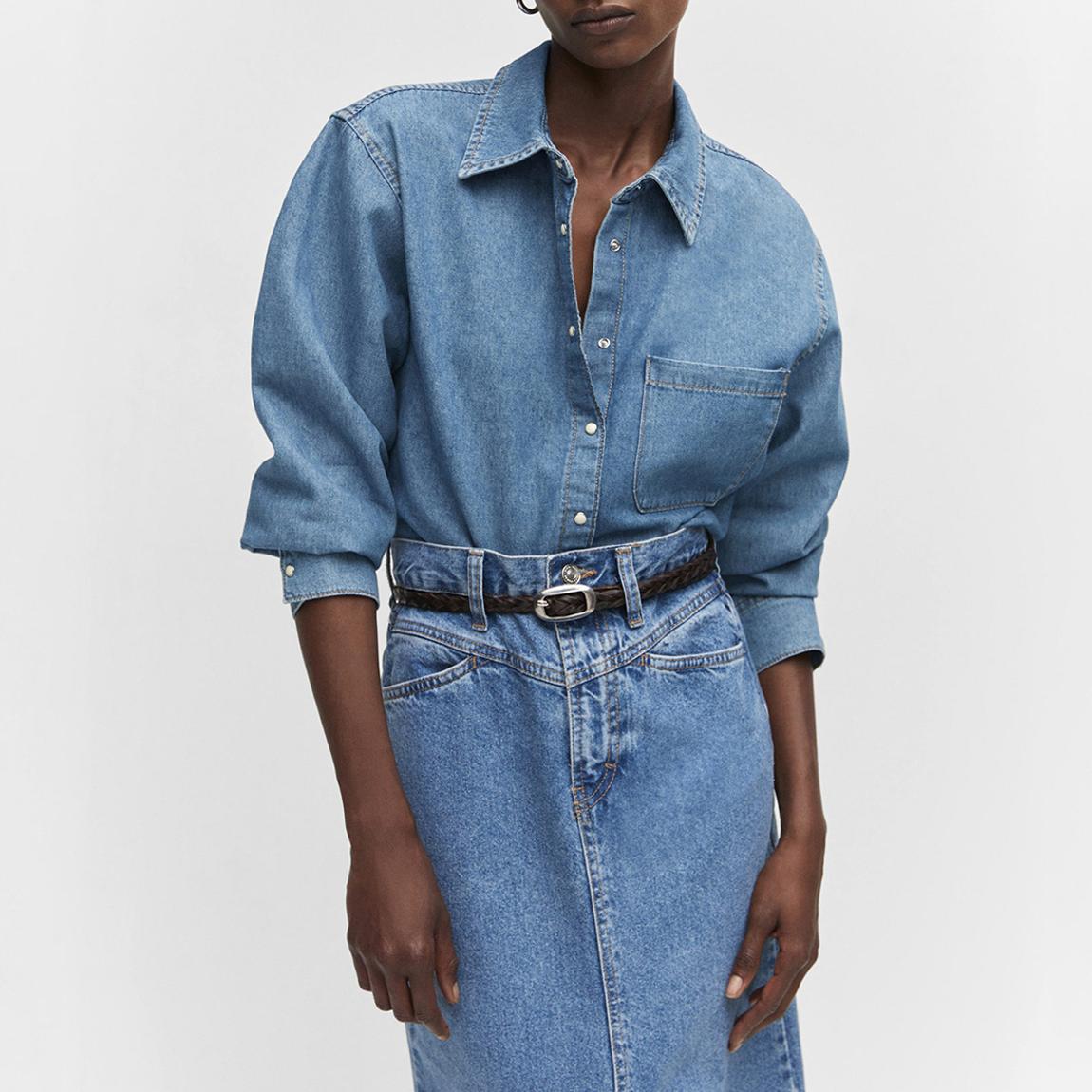 Blue Pocket Denim Shirt main product photo