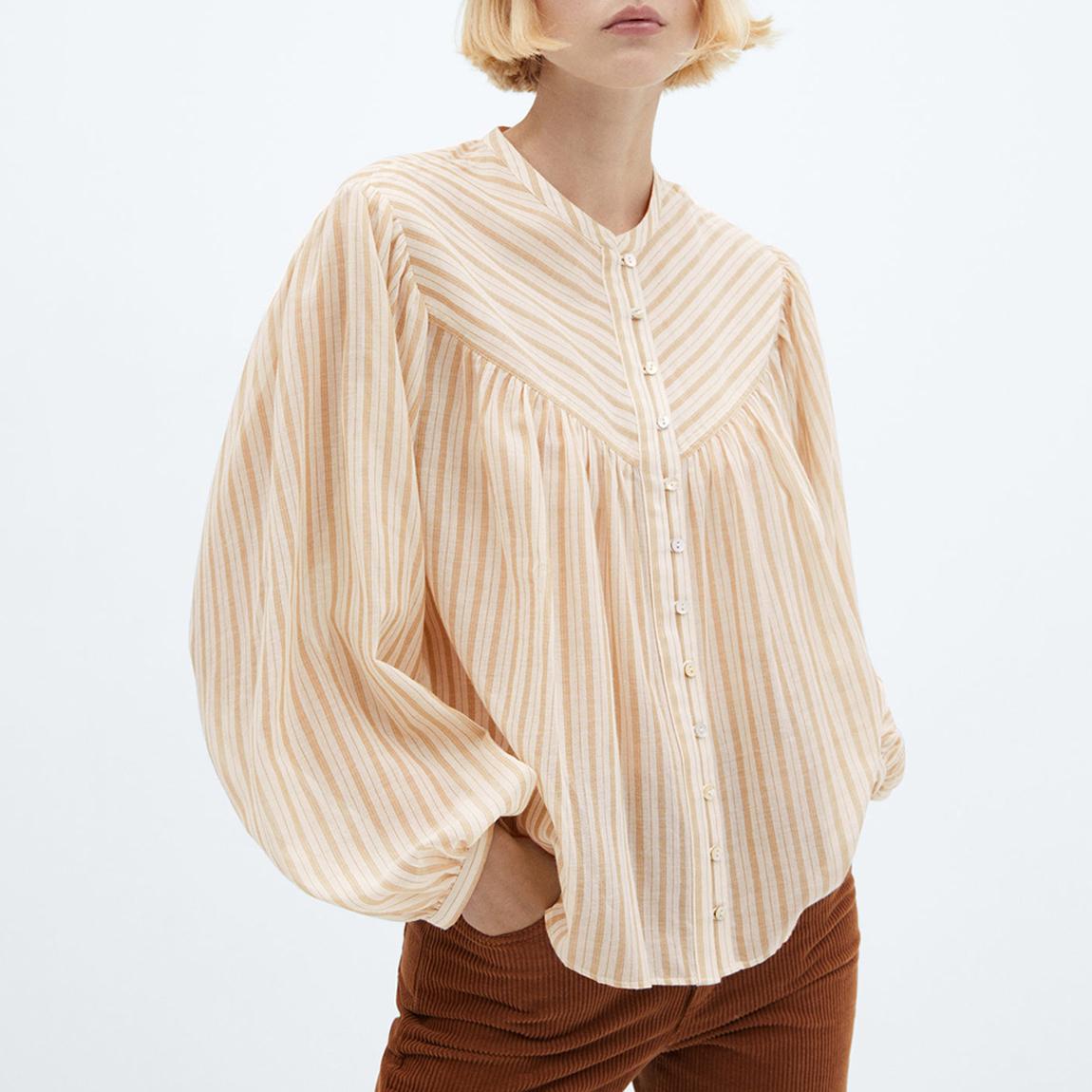 White Blouse with puffed sleeves and main product photo