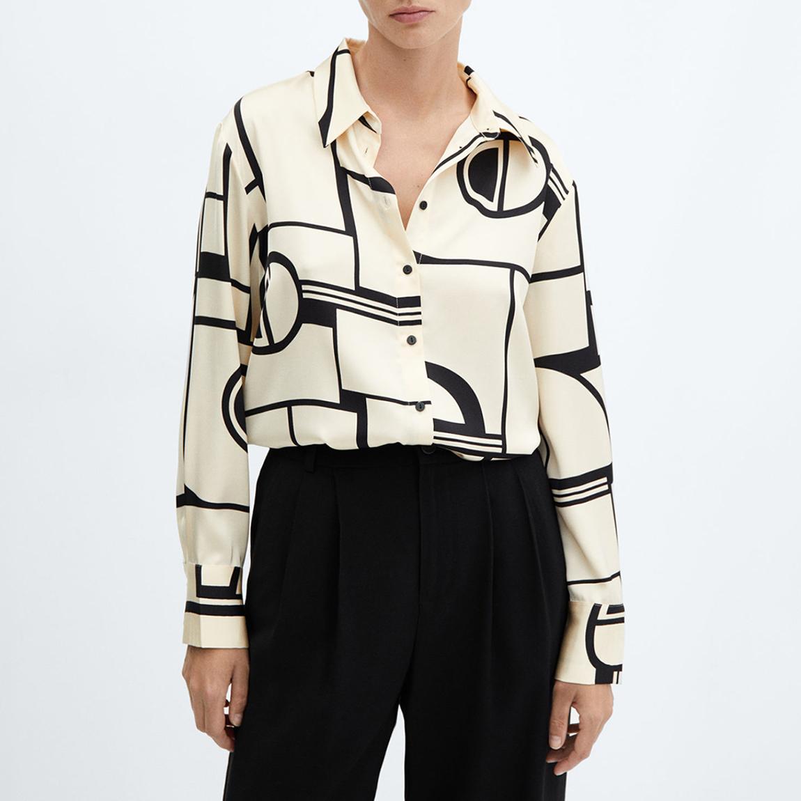 Black Geometric Print Shirt main product photo