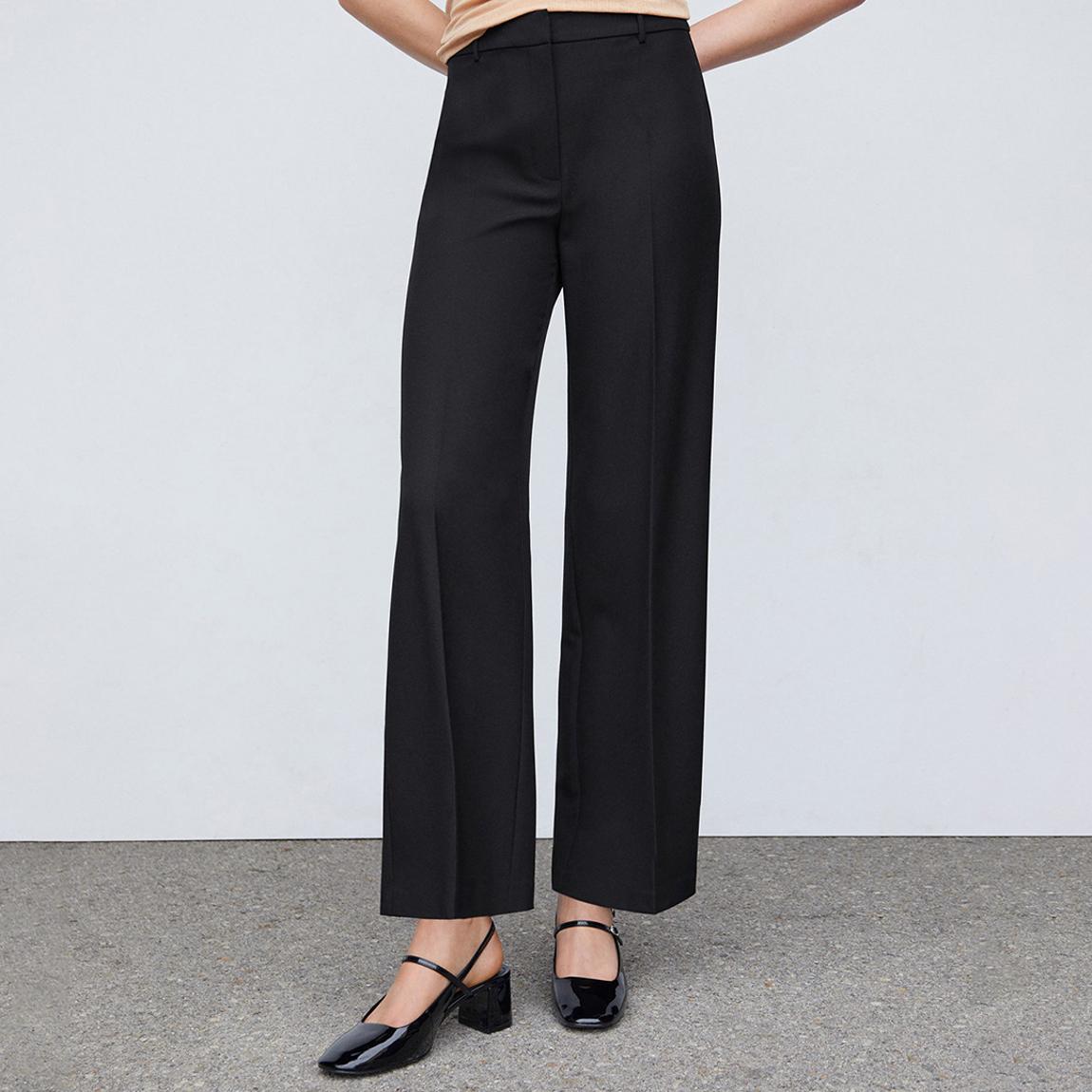 Black Pleat Straight Trousers main product photo