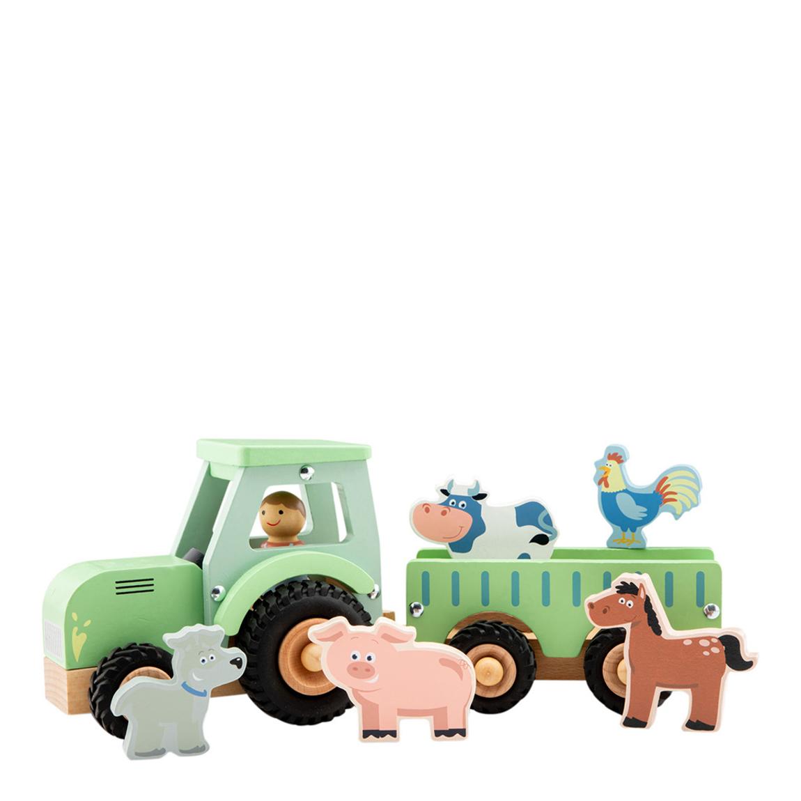 Tractor With Trailer Set & Animals main product photo