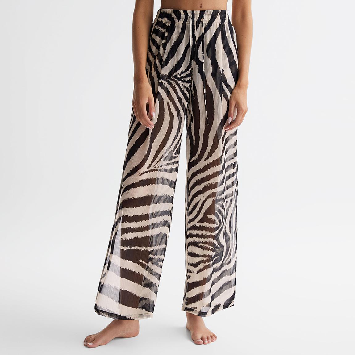 Black Farley Zebra Print Trousers main product photo