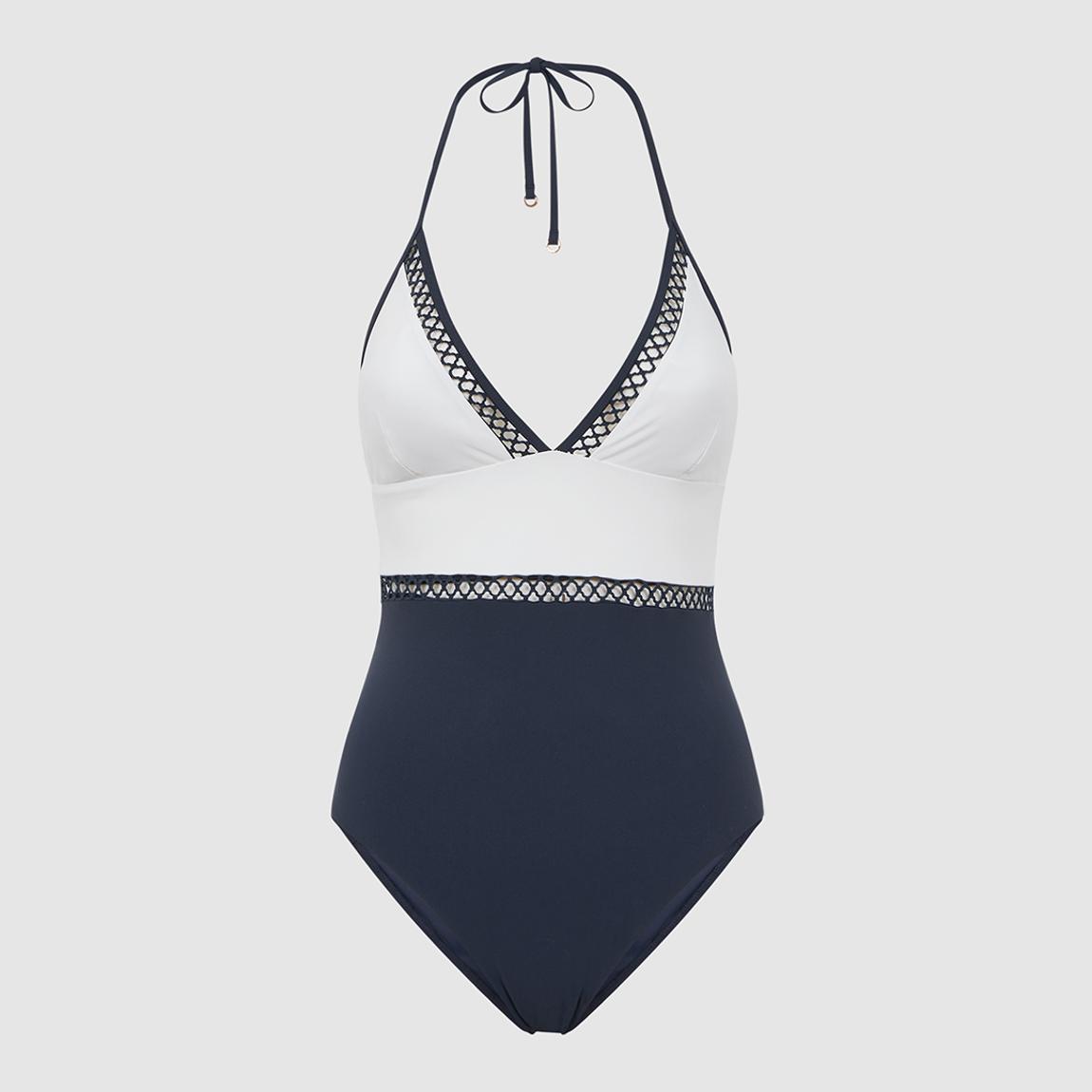 Navy Ray Colour Block Swimsuit main product photo