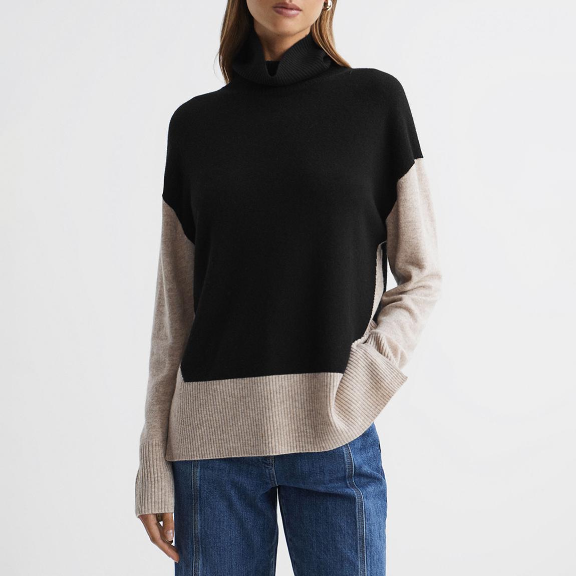 Black/Stone Alexis Cashmere Blend Jumper main product photo