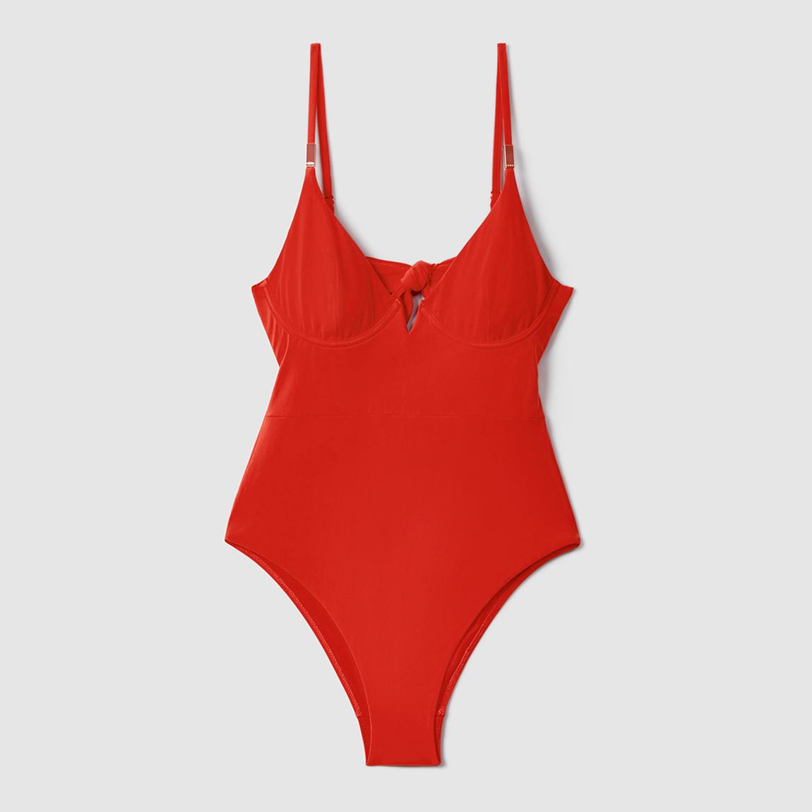 Red Amber Halter Neck Swimsuit main product photo