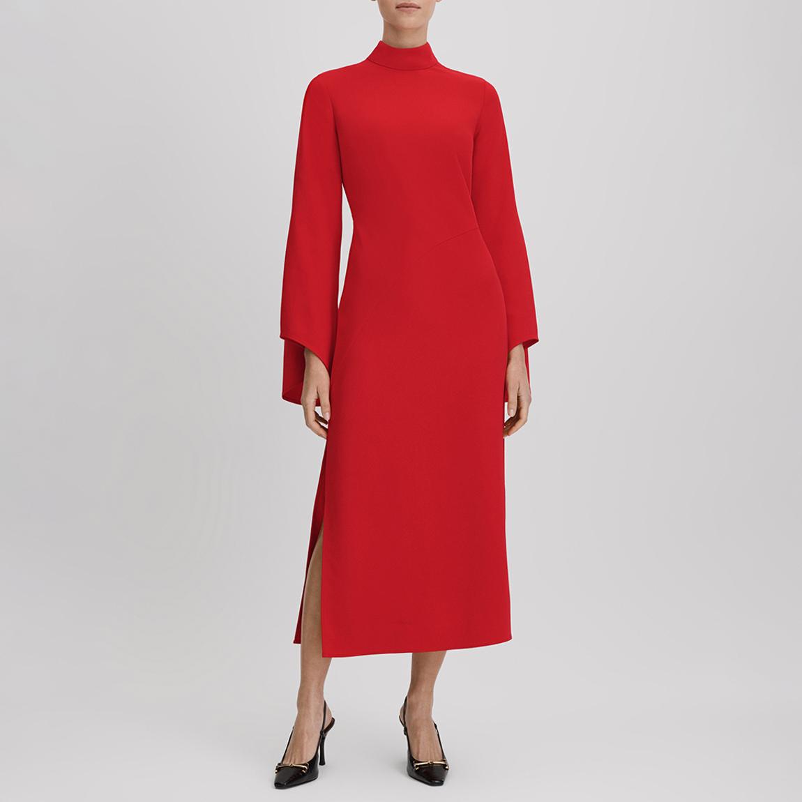 Red Katya Long Sleeve Bodycon Dress main product photo