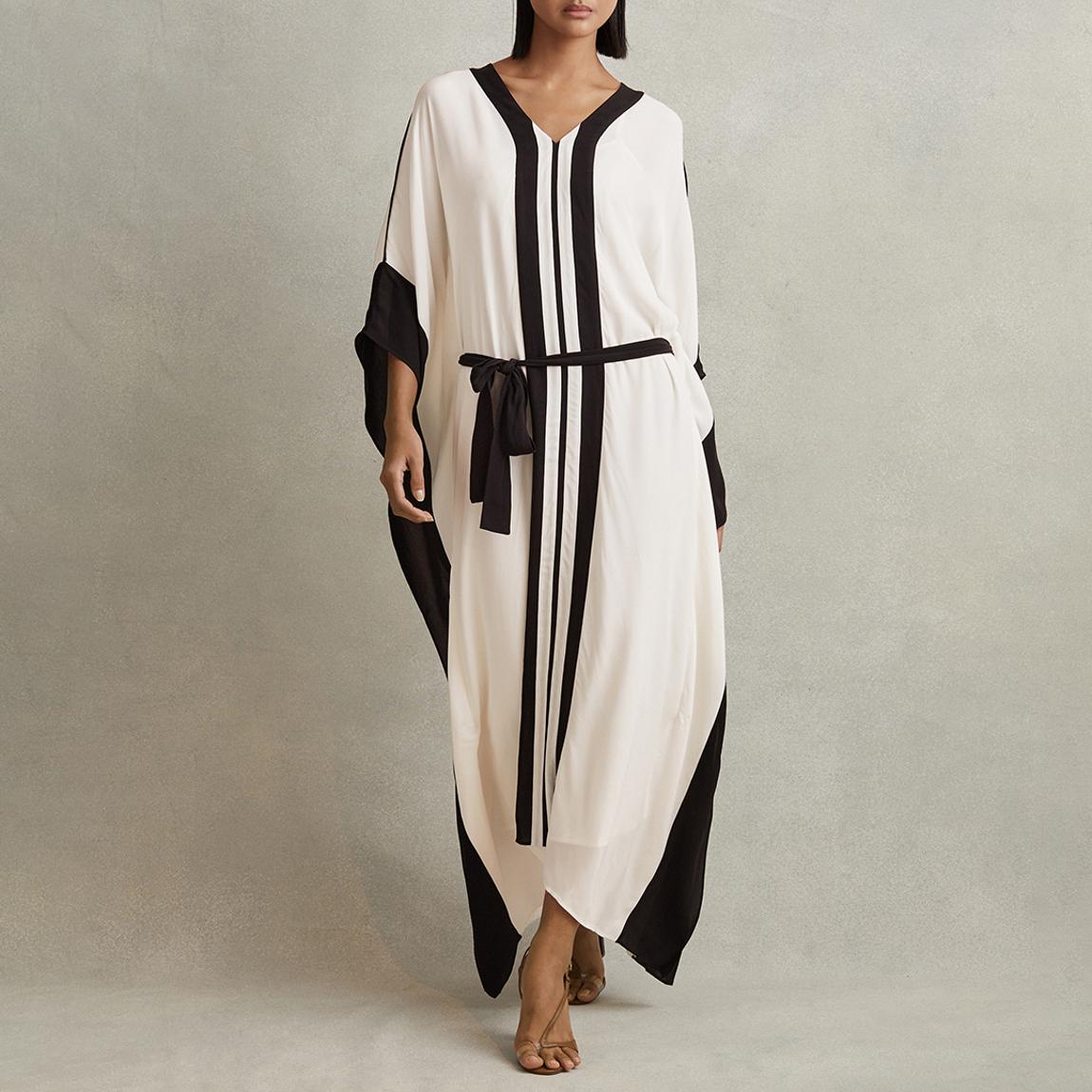 Reiss Cream Emersyn Midi Dress - BrandAlley