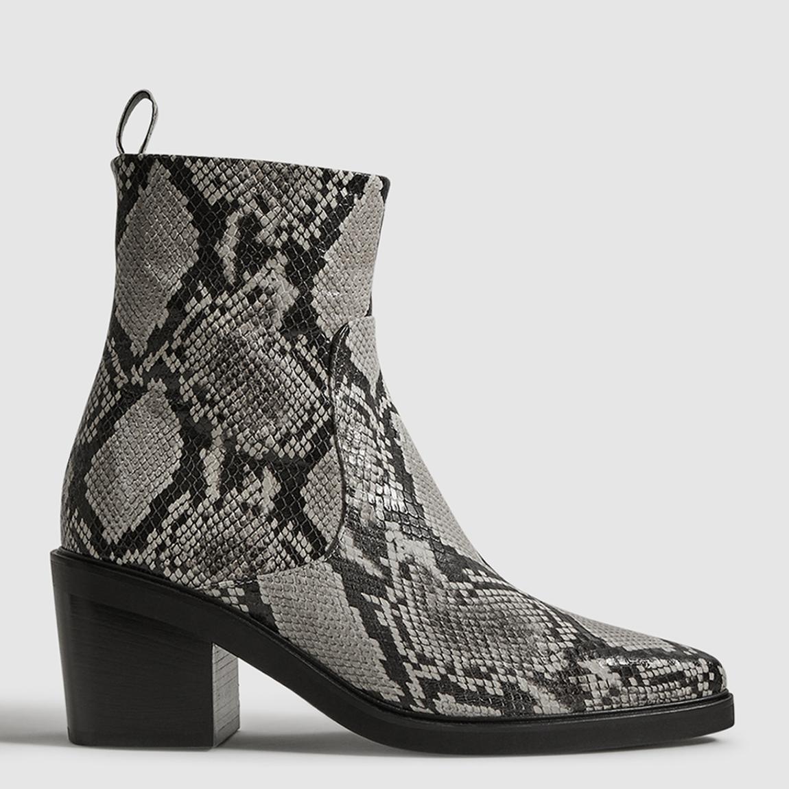 Grey Sienna Western Leather Boots main product photo