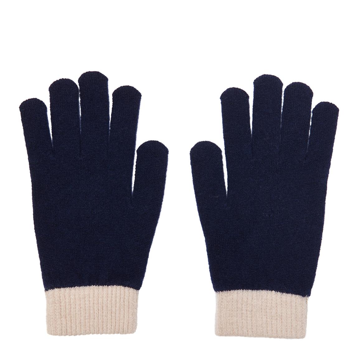 Navy/Biscuit Two Tone Cashmere Gloves main product photo