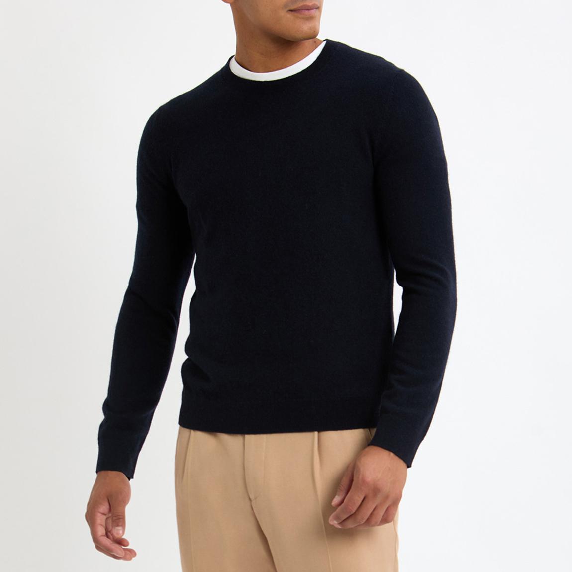 Navy Cash Crew Neck Cashmere Jumper main product photo