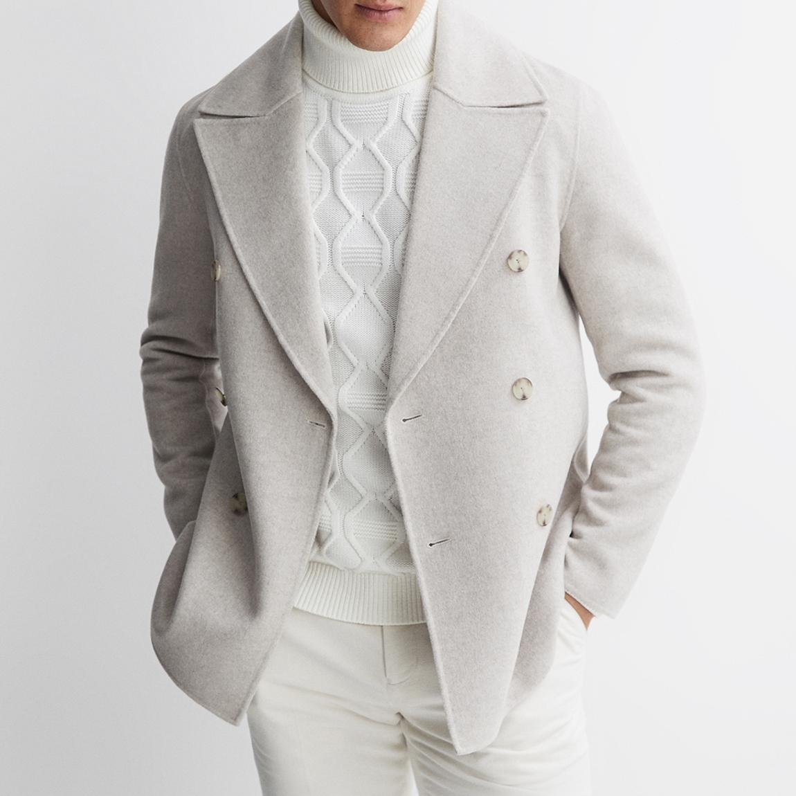Oatmeal Bolzano Wool Blend Coat main product photo