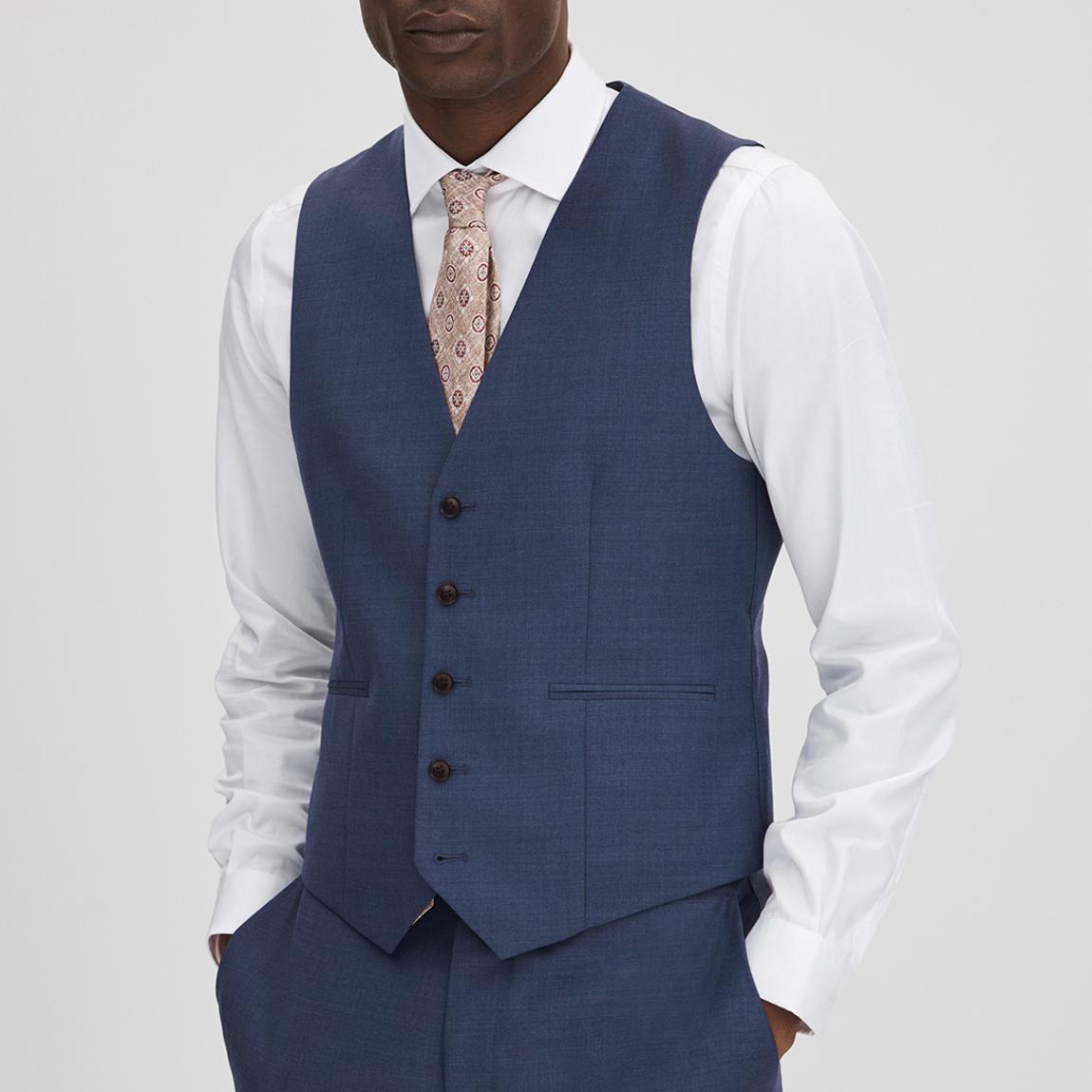 Blue Harrison Wool Waistcoat main product photo