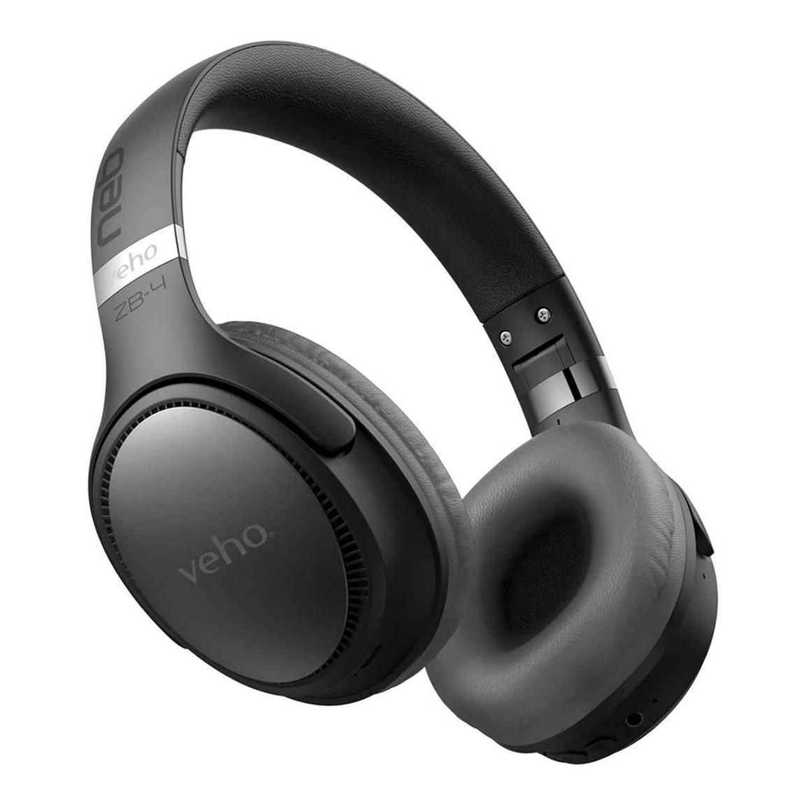 Veho ZB-4 NEB Bluetooth Wireless Headphones, Black-Grey main product photo