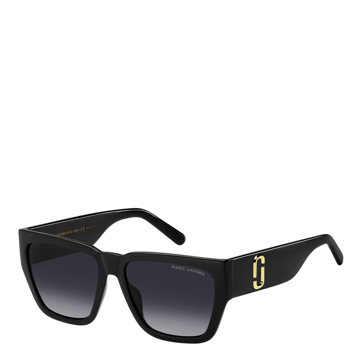 Women's Blue Gold Rectangular Sunglasses 57mm main product photo