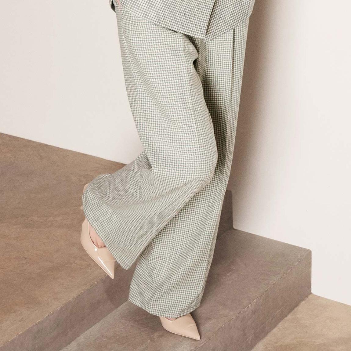 Light Green Langdon Silk Blend Trousers main product photo