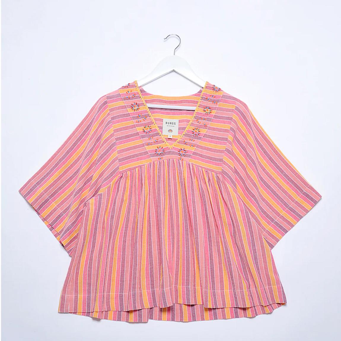 Pink Rosevine Cotton Blouse main product photo